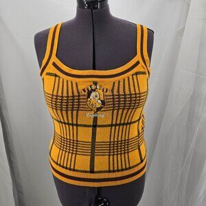 810-20 NWT Harry Potter Hufflepuff Plaid Knit Tank Top - BoxLunch Exclusive Size